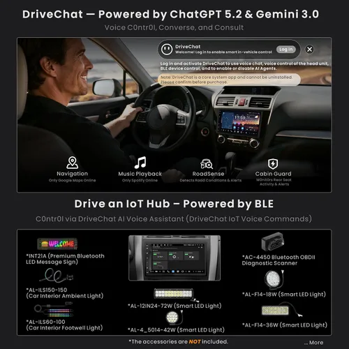 Vista 7 de ATOTOZONE Estéreo de auto de doble DIN con IA de 7 pulgadas, 8G+128G, 4G LTE, Carplay inalámbrico y Android Auto, audio 7.1.2 Ch, DSP, 36B-EQ, FLAC