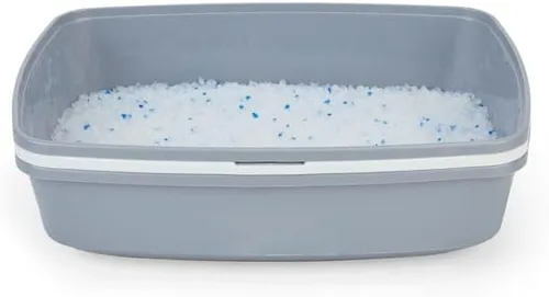 Vista 7 de So Phresh by Petco - Sartén grande para gatos, color gris y blanco, 19.7 pulgadas de largo