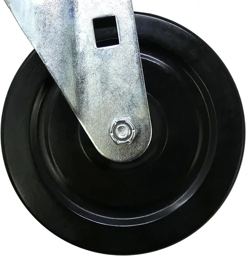 Vista 8 de Shepherd Hardware 9023 Rueda giratoria de goma suave de 4 pulgadas, diámetro de vástago de 1/2 pulgada, capacidad de carga de 200 libras