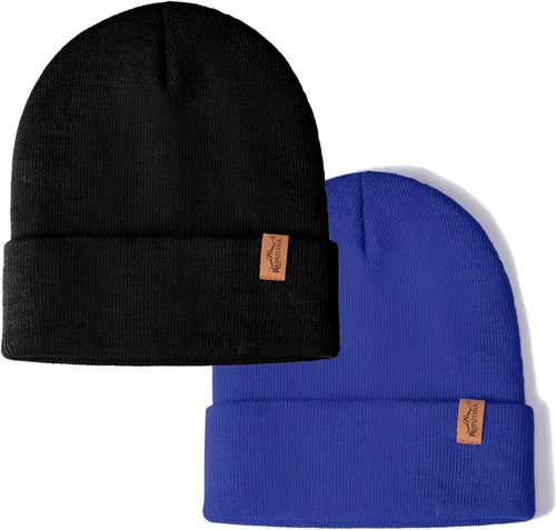 Vista 26 de Rajputana 1 y 2 Packs Gorro de invierno unisex de punto para hombre y mujer 2-Camuflaje