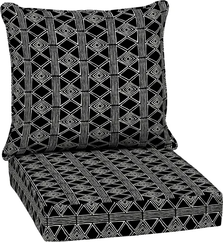 Vista 45 de Arden Selections Juego de asiento profundo para exteriores, 24 x 24, a prueba de lluvia, resistente a la decoloración, asiento profundo y cojín