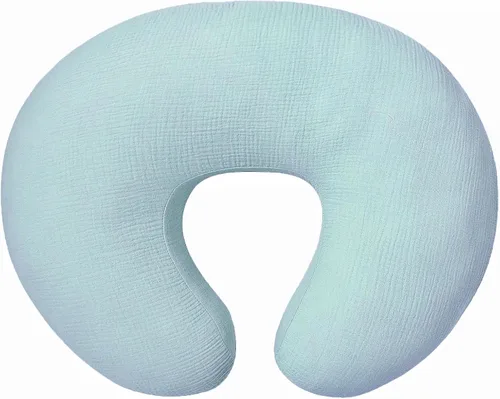 Vista 8 de Owlowla Funda de almohada de muselina para lactancia, funda de algodón suave para almohada de lactancia materna para bebé niño y niña (azul bebé)