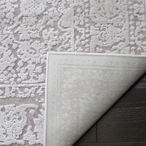 Vista 4 de SAFAVIEH Reflection Collection - Alfombra decorativa, 2 pies 3 pulgadas x 3 pies, color beige y crema, no desprende pelusa y es fácil de limpiar