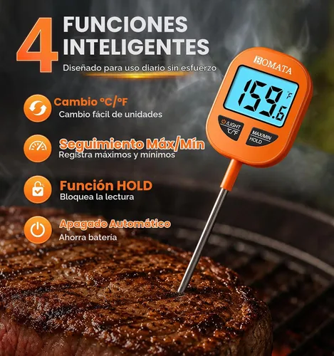Vista 6 de BOMATA Digital Food Thermometer, IPX6 Waterproof, 1-3 Sec Fast Read