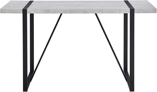 Vista 7 de 55 inch Kitchen Table for 4 People, Rectangular Dinner Table Easy Assembly, (Gray)(ONLY Table) UA736