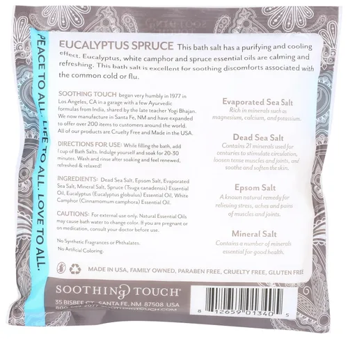 Vista 2 de Soothing Touch Bolsa de sales de baño de abeto, eucalipto, 8 onzas