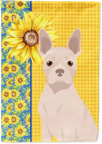 Vista 264 de Caroline's Treasures WDK5313GF Bandera de jardín con diseño de girasoles de verano, color negro y tostado, Airedale Terrier para buzón, bandera