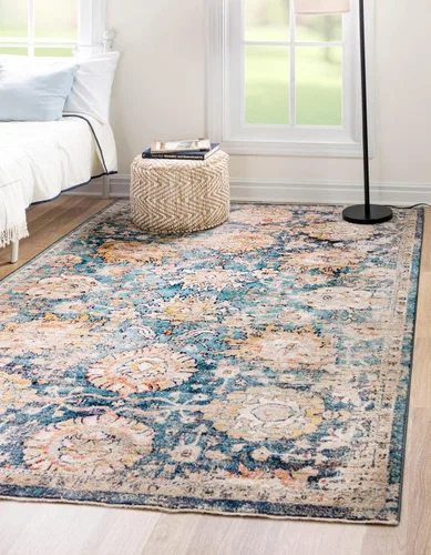 Vista 16 de Unique Loom Lola Collection - Alfombra clásica (2 pies x 3 pies 1 pulgada, rectangular, rojo ladrillo/beige)