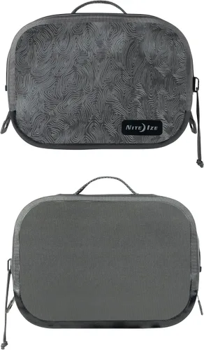 Vista 2 de Nite Ize Runoff Cubo de embalaje pequeño impermeable, bolsa de viaje impermeable IP67, bolsa seca con compresión, carbón