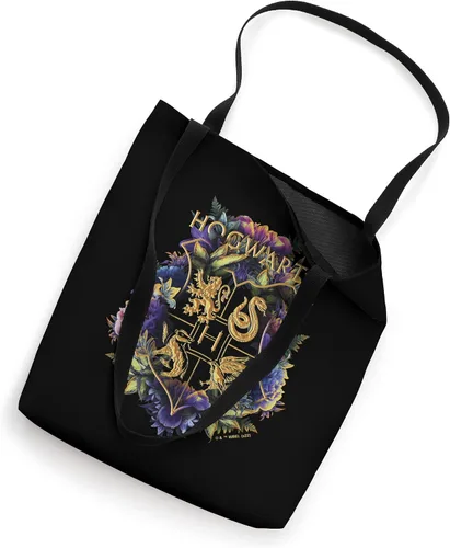 Vista 2 de Harry Potter Hogwarts Floral Shield Crest - Bolsa de mano con logotipo