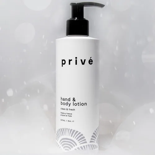 Vista 4 de Privé Loción para manos y cuerpo para mujer, crema de manos limpia y fresca e hidratante corporal, aloe y manteca de karité hidratan profundamente