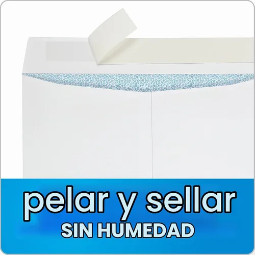 Vista 3 de Columbian Sobres de catálogo de 10 x 13, cierre autosellado, tinte de seguridad, tejido blanco de 28 libras, para enviar documentos planos