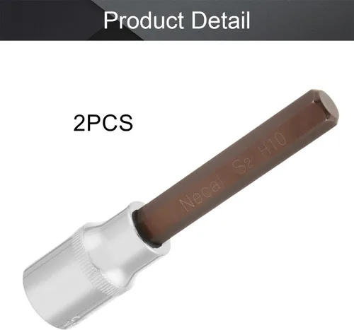 Vista 102 de Utoolmart 1/2" Drive x 0.551 in largo Hex Bit Socket, métrico, S2 y Cr-V acero 1pcs