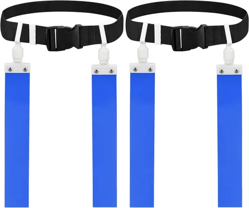 Vista 12 de DkOvn Cinturón de Fútbol Americano con Banderas, 2 piezas, Cinturón Ajustable de Fútbol Americano con Cinturón y Banderas, para Jóvenes, Adultos