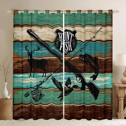 Vista 15 de Cortinas opacas de camuflaje con bandera estadounidense, regalo para niños, cortina de ventana de camuflaje verde con rayas negras, estrellas