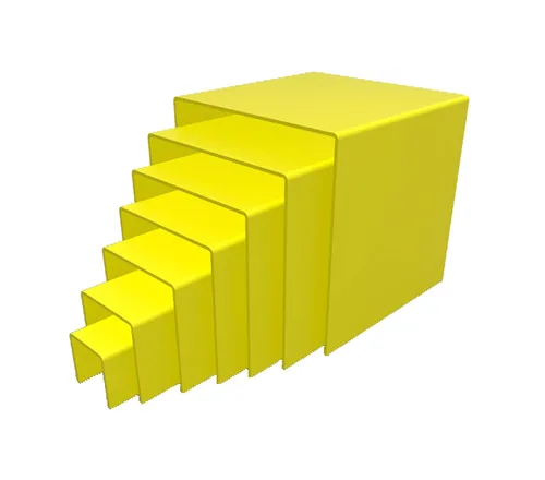 Vista 11 de FixtureDisplays® One Riser Combo - Cubo de 2 pulgadas de 3 caras con pedestal de plexiglás negro Lucite acrílico, accesorios para exhibición