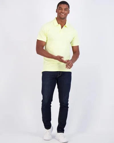 Vista 46 de Real Essentials Paquete de 3: Polo de manga corta de algodón para hombre, de secado rápido, transpirable, (disponible en tallas grandes y altas)