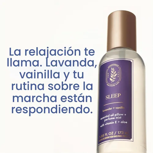 Vista 2 de Bath & Body Works - Spray de almohada de vainilla y lavanda, 5.3 onzas