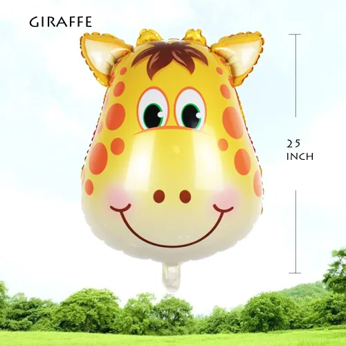 Vista 8 de Decoraciones de Fiesta de Cumpleaños de Safari de Selva - Paquete de 6 Globos Gigantes de Animales para Niños de Safari, Fiesta de Baby Shower