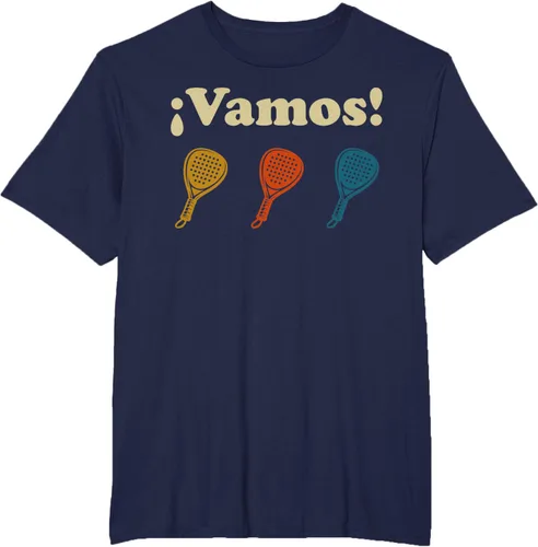 Vista 15 de Camiseta Vamos Padel Player Sport en Español Retro Hombre