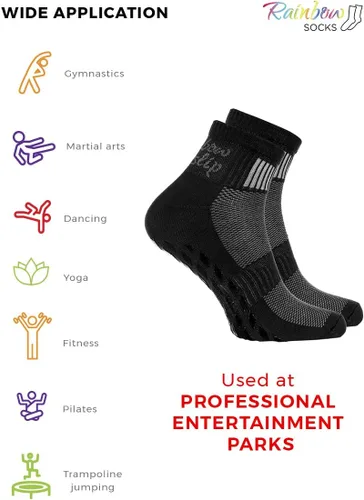 Vista 3 de Calcetines del arco iris Mujeres Hombres Algodón Antideslizante Grip ABS Sport Calcetines