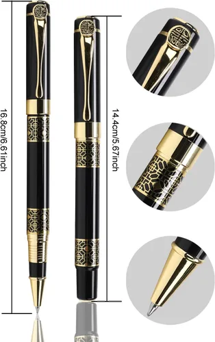 Vista 2 de Bolígrafo de grabado gratis, bolígrafos personalizados con rodillo, bolígrafo, bolígrafo de bola, bolígrafo de repuesto mediano, tinta negra