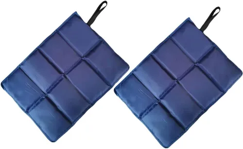 Vista 2 de Kisangel 4 alfombrillas plegables para asiento de pícnic, para exteriores, ligeras y lavables, para acampar, parques, playas y viajes familiares