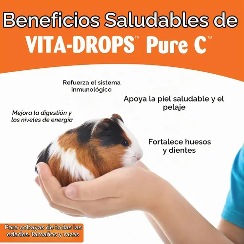Vista 5 de OASIS #80254 Vita Drops-Pure C para cobayas, 2 onzas, el embalaje puede variar