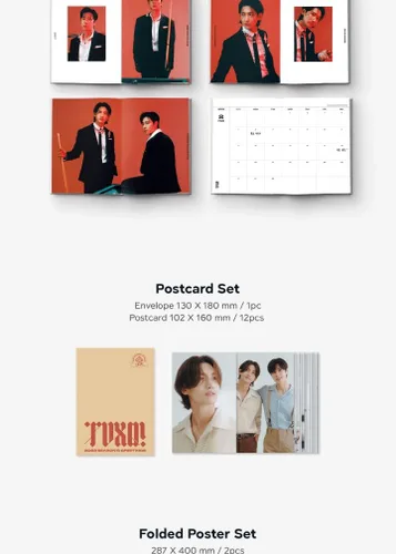 Vista 3 de SM Ent 2023 Season's Greetings Package+Calendario de escritorio+diario de tapa dura+Sobre+Postal+Póster plegable en paquete+Pegatina+Mini
