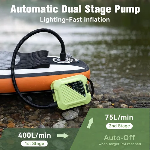 Vista 11 de Paddle Board Electric Pump High Pressure Rechargeable Auto-Off