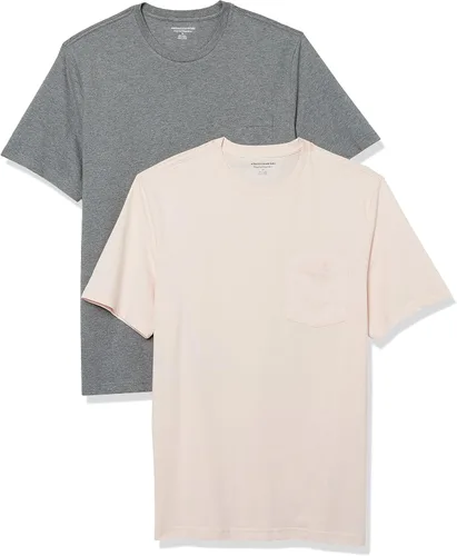 Vista 19 de Amazon Essentials Men's Short-Sleeve Crewneck Pocket T-Shirts, Pack of 2