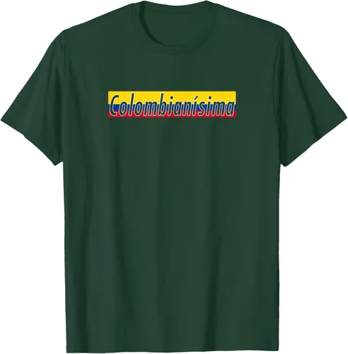 Vista 58 de Camisas Colombianisima Colombia para mujer Bandera de Colombia, Negro, S