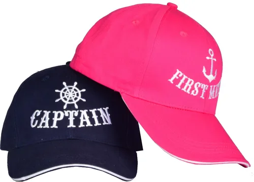 Vista 6 de Sombreros de capitán, Azul marino, rojo, Grande