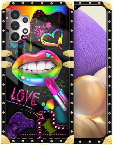Vista 190 de Funda compatible con Samsung Galaxy A03S 4G, TPU suave de lujo y parte trasera de policarbonato duro para niñas y mujeres, funda protectora a prueba