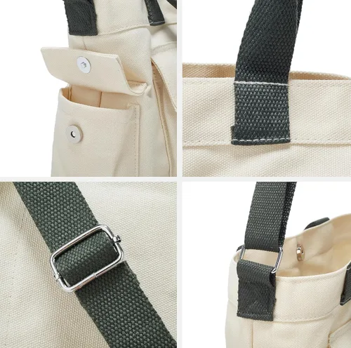 Vista 5 de Bolsas de lona para mujer, bolsa de mano, elegante bolsa de mensajero, bolso cruzado casual, bolso de mano, bolso de lona 2023