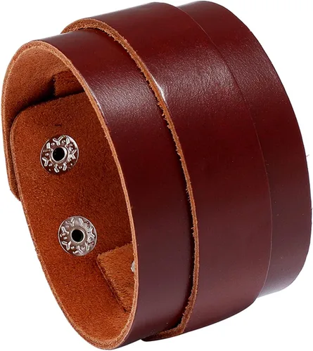 Vista 7 de Xusamss Pulsera ancha de cuero Punk Rock
