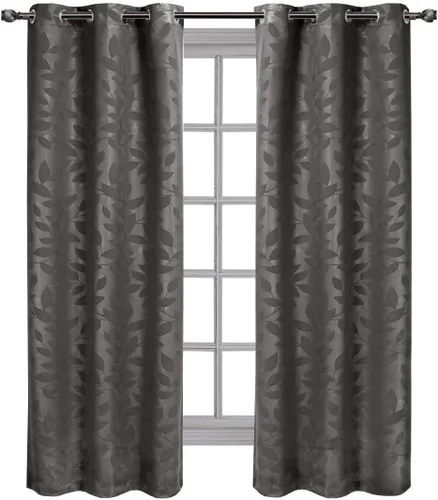 Vista 19 de Royal Hotel - Panel de cortina de blackout para ventana Paisley Jacquard, para colgar en arandelas, par de paneles/ juego de 2 paneles.