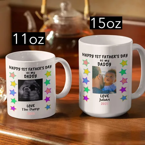 Vista 6 de Taza personalizada para papá por primera vez, taza de café para el primer día del padre, primera vez, regalo para papá nuevo, idea del día