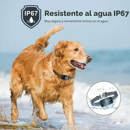 Vista 5 de NBJU - Collar antiladridos para perros, collar de adiestramiento antiladridos recargable, con 7 niveles de vibración ajustables de sensibilidad e