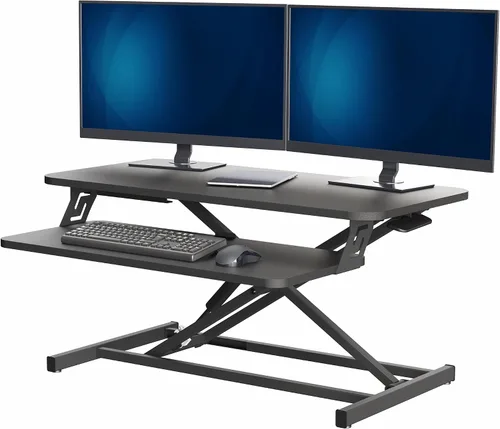 Vista 12 de VIVO Convertidor de escritorio de pie negro de 28 pulgadas, DESK-V028S