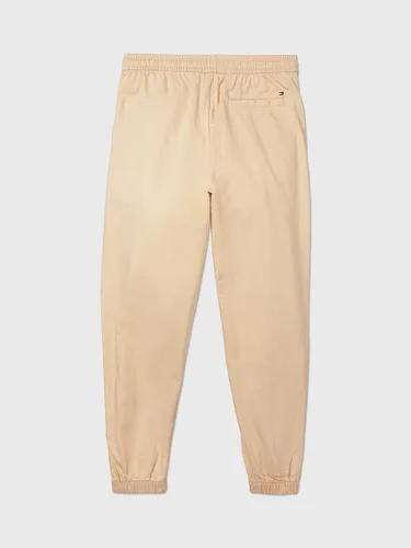 Vista 2 de Tommy Hilfiger Pantalón de algodón y lino con cordón para mujer con trabillas para dominar