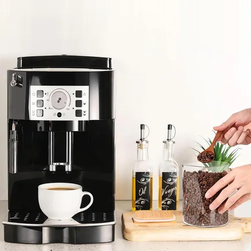 Vista 4 de Envases de almacenamiento de vidrio con tapas, tarro de almacenamiento de alimentos transparente con tapa de bambú sellada para fideos, harina