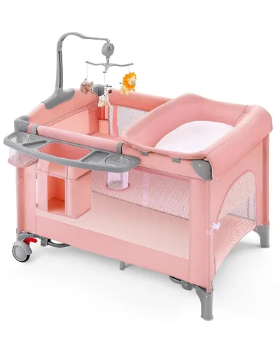 Vista 11 de HARPPA 6 in 1 Pack and Play with Bedside Bassinet, Foldable Playard