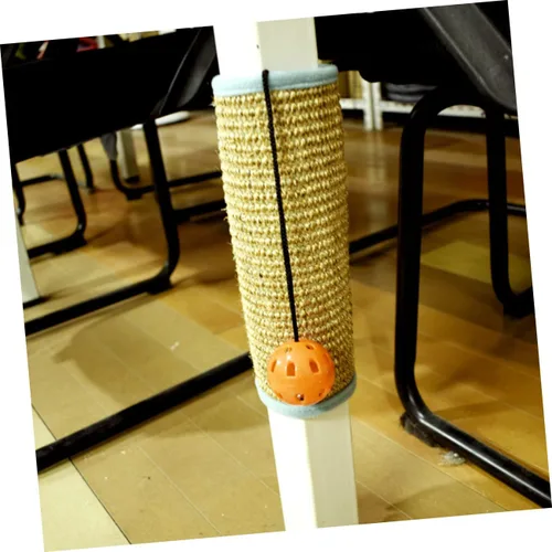 Vista 5 de POPETPOP Práctico gato Rascador Pad juguete sisal bola redonda decoración muebles sofá mesa protector Mat para gatos