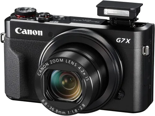 Vista 3 de Canon PowerShot - Cámara digital G7 X Mark II (1066C001), tarjeta de memoria de 64GB, lector de tarjetas, bolsa suave, trípode flexible, correa