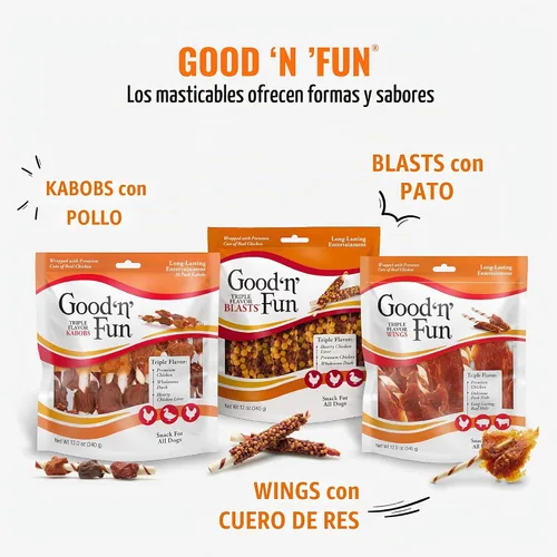 Vista 7 de Good 'n' Fun Ribs Long-Lasting Dog Treat Made With Real Protein, 12 oz