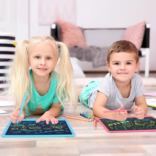 Vista 8 de Tableta de escritura LCD para niños, tablero de dibujo colorido de 15 pulgadas, almohadilla de dibujo educativa de aprendizaje para niños, regalo