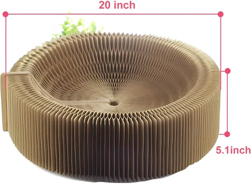 Vista 4 de Cama Sillón Rascador para Gatos - Forma Redonda Plegable para Gatos Grandes