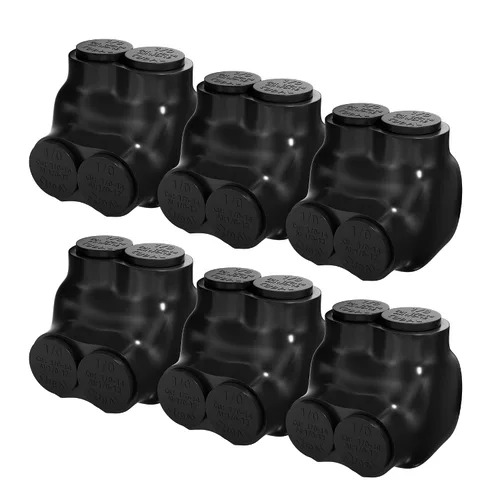 Vista 12 de RVBOATPAT Conector multigrifo aislado de 2 puertos 4-14 AWG de aluminio a cobre, conectores de alambre de aluminio de entrada de un solo lado 5PCS 2