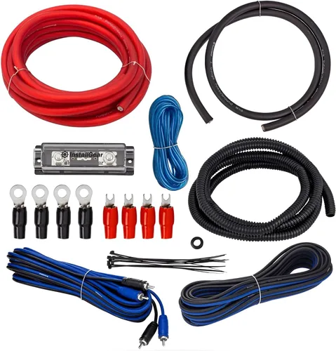 Vista 9 de InstallGear Kit de cableado de amplificador de 4 calibre - Kit de cableado de subwoofer de 17 pies con cables de especificaciones reales - Juego